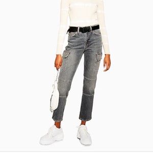 Top shop straight utility jeans
